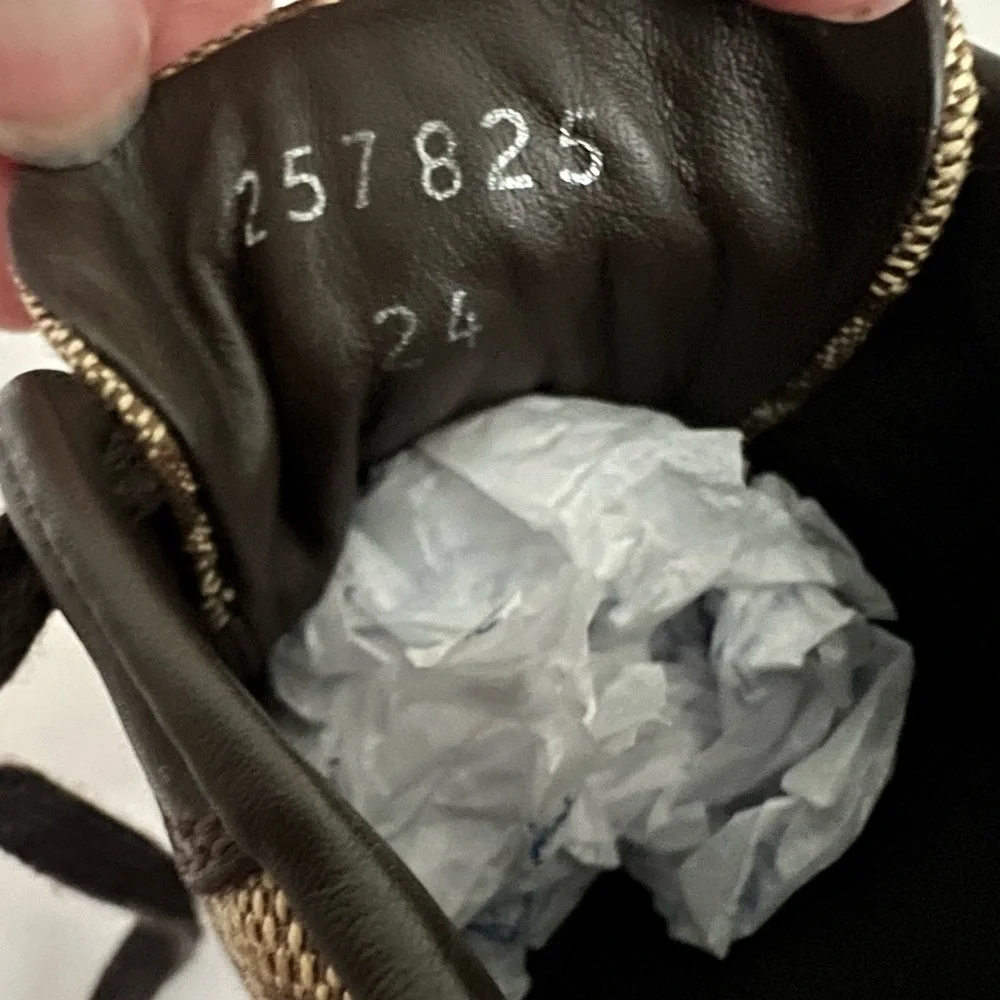 GUCCI || Baby Supreme GG Logo Web Stripe Lace Up Canvas Leather Sneakers Size 24 - Picture 13 of 13